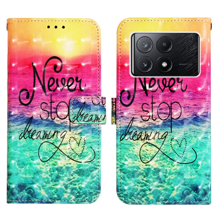 For Xiaomi Redmi K70E 3D Painting Horizontal Flip Leather Phone Case(Chasing Dreams) - K70E Cases by buy2fix | Online Shopping UK | buy2fix