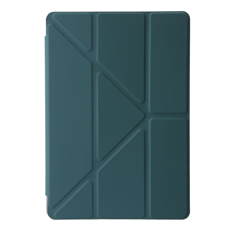 For Lenovo Tab M11 /Xiaoxin Pad 11 2024 Clear Acrylic Deformation Leather Tablet Case(Deep Green) - Lenovo by buy2fix | Online Shopping UK | buy2fix