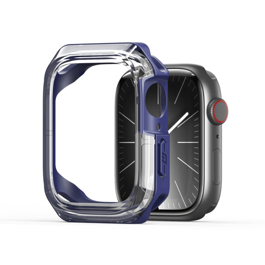 For Apple Watch 9 / 8 / 7 45mm DUX DUCIS Tamo Series Hollow PC + TPU Watch Protective Case(Transparent Blue) - Watch Cases by DUX DUCIS | Online Shopping UK | buy2fix