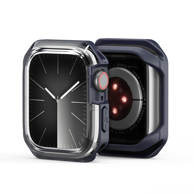 For Apple Watch 9 / 8 / 7 45mm DUX DUCIS Tamo Series Hollow PC + TPU Watch Protective Case(Transparent Midnight) - Watch Cases by DUX DUCIS | Online Shopping UK | buy2fix