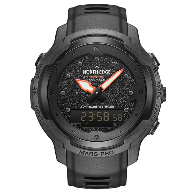 NORTH EDGE MarsPro Carbon Fiber Outdoor Sports Multifunctional Electronic Watch(Black) - Sport Watches by NORTH EDGE | Online Shopping UK | buy2fix