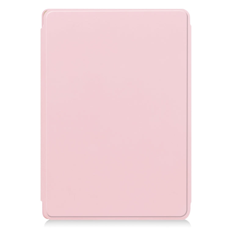 For Lenovo Tab M11/Xiaoxin Pad 11 2024 360 Rotation Transparent Smart Leather Case with Keyboard(Pink) - Lenovo by buy2fix | Online Shopping UK | buy2fix