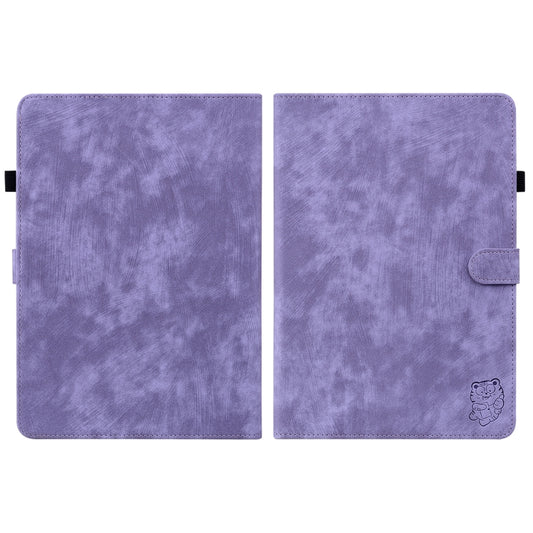 For Amazon Kindle Paperwhite 5  2023 2024 Tiger Pattern Flip Leather Tablet Case(Purple) - Amazon by buy2fix | Online Shopping UK | buy2fix
