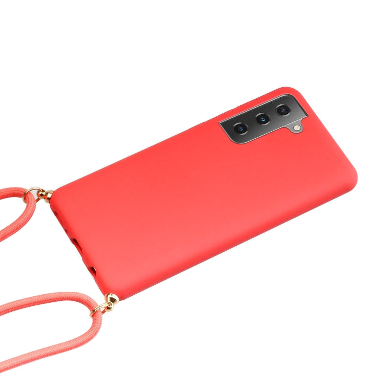 For Samsung Galaxy A35 5G Wheat Straw Material + TPU Phone Case with Lanyard(Red) - Galaxy Phone Cases by buy2fix | Online Shopping UK | buy2fix