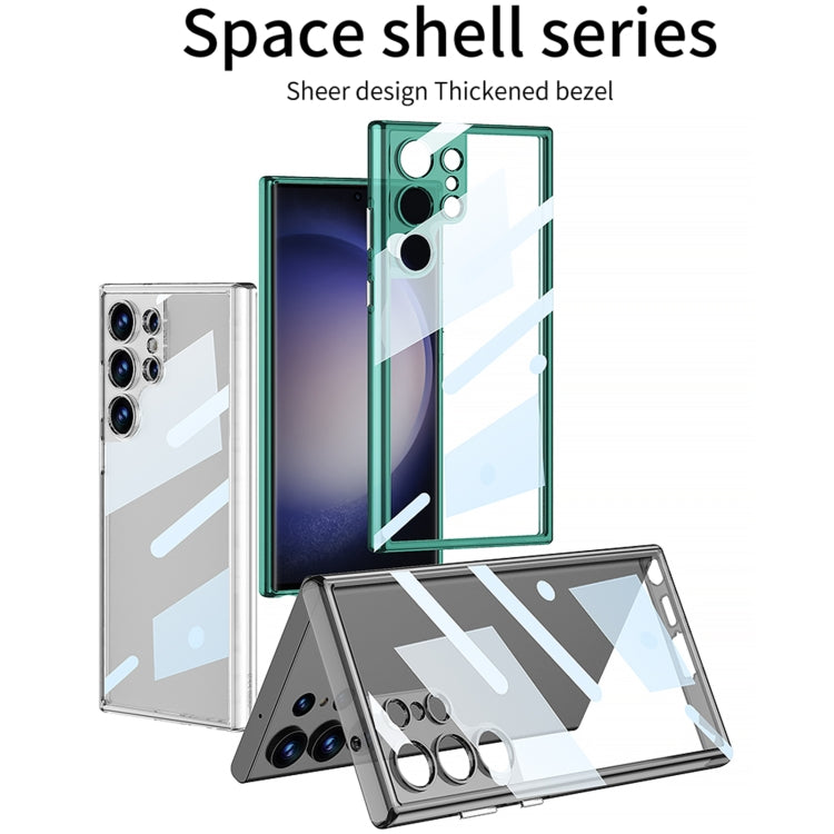 For Samsung Galaxy S24 Ultra 5G GKK Space Frame Transparent PC + TPU Phone Case(Transparent Green) - Galaxy S24 Ultra 5G Cases by GKK | Online Shopping UK | buy2fix