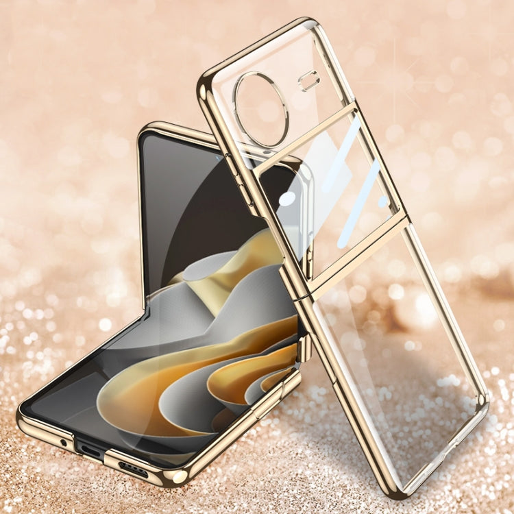 For vivo X Flip GKK Integrated Electroplating Full Coverage Phone Case(Gold) - vivo Cases by GKK | Online Shopping UK | buy2fix