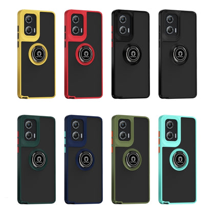 For Motorola Moto G Stylus 5G 2024 Q Shadow 1 Series TPU + PC Phone Case with Ring(Black+Black) - Motorola Cases by buy2fix | Online Shopping UK | buy2fix