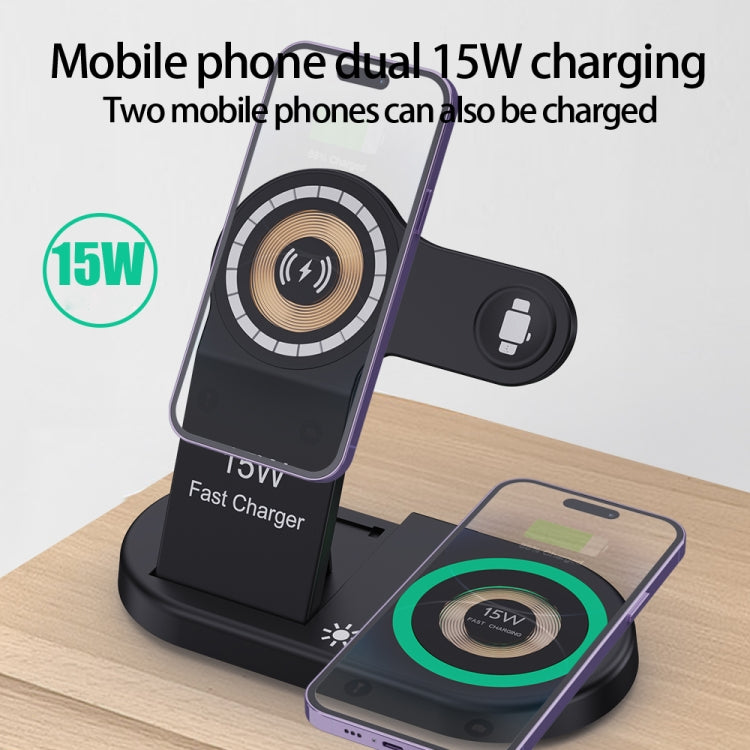 H50 4 in 1 Multi-function Magnetic Wireless Charger(Black) - Wireless Charger by buy2fix | Online Shopping UK | buy2fix