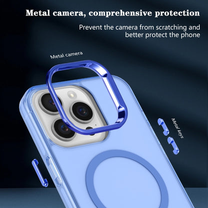 For iPhone 14 Pro Max Electroplated IMD Magsafe PC Hybrid TPU Phone Case(Blue) - iPhone 14 Pro Max Cases by buy2fix | Online Shopping UK | buy2fix