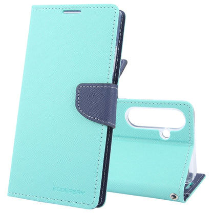 For Samsung Galaxy S24+ 5G GOOSPERY FANCY DIARY Cross Texture Leather Phone Case(Mint Green) - Galaxy S24+ 5G Cases by GOOSPERY | Online Shopping UK | buy2fix