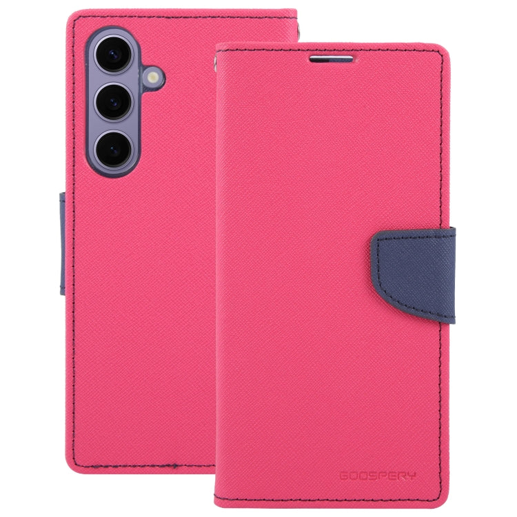 For Samsung Galaxy S24+ 5G GOOSPERY FANCY DIARY Cross Texture Leather Phone Case(Rose Red) - Galaxy S24+ 5G Cases by GOOSPERY | Online Shopping UK | buy2fix