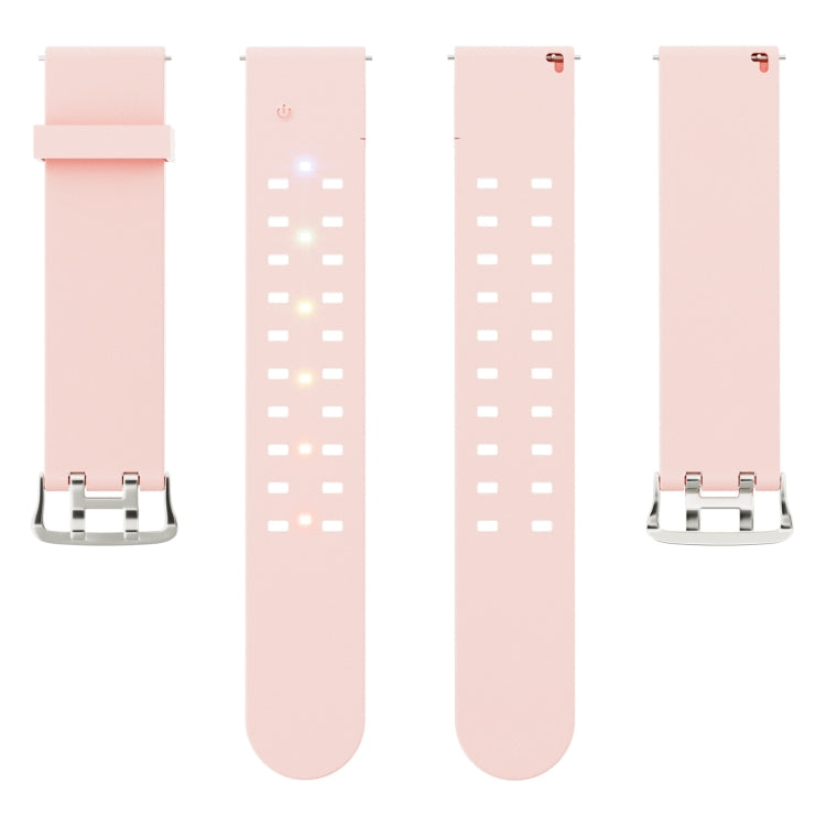 For Apple Watch Ultra 49mm Luminous Colorful Light Silicone Watch Band(Pink) - Watch Bands by buy2fix | Online Shopping UK | buy2fix