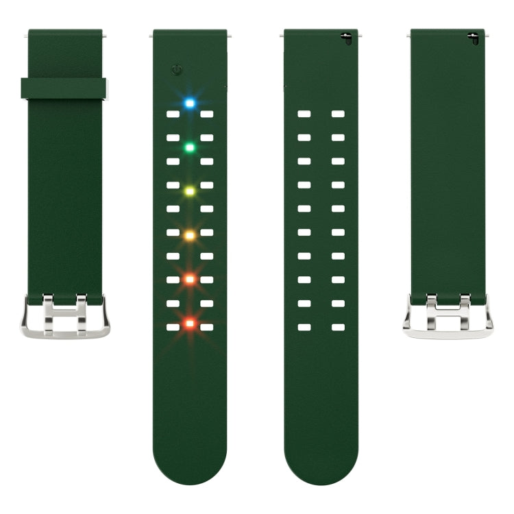 For Apple Watch SE 44mm Luminous Colorful Light Silicone Watch Band(Green) - Watch Bands by buy2fix | Online Shopping UK | buy2fix