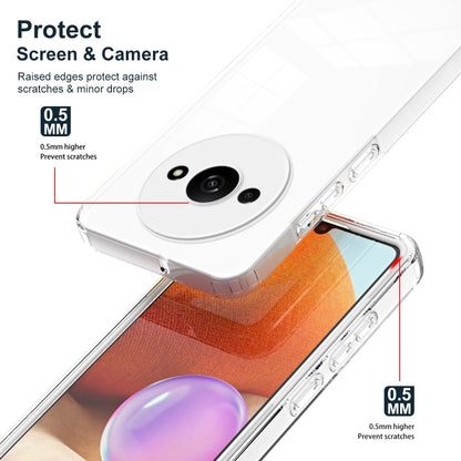 For Xiaomi Redmi A3 3 in 1 Clear TPU Color PC Frame Phone Case(White) - Xiaomi Cases by buy2fix | Online Shopping UK | buy2fix