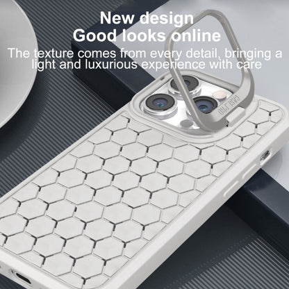 For iPhone 11 Pro Max Honeycomb Radiating Lens Holder Magsafe Phone Case(Grey) - iPhone 11 Pro Max Cases by buy2fix | Online Shopping UK | buy2fix