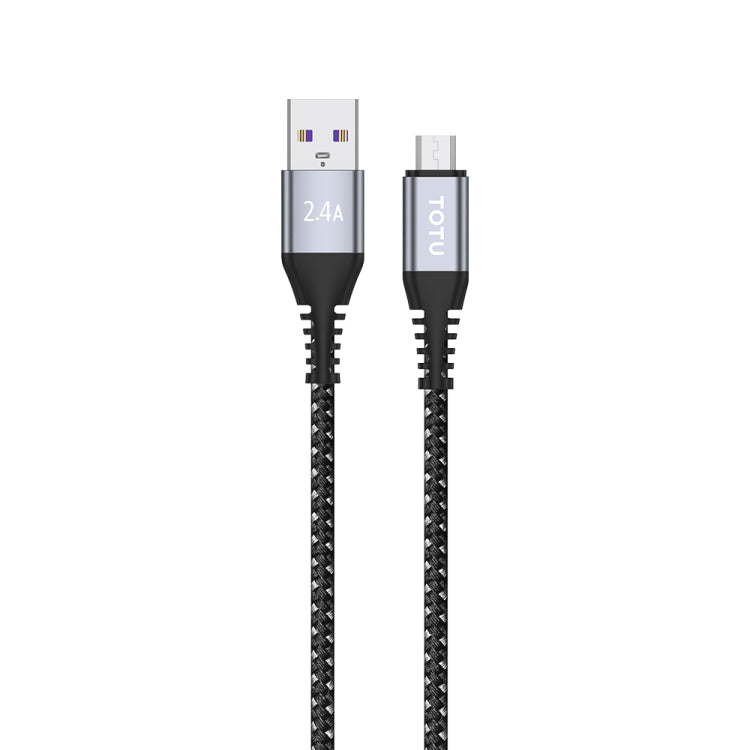 TOTU CB-5-M 12W USB to Micro USB Data Cable, Length: 1m(Grey) - Micro USB Cable by TOTUDESIGN | Online Shopping UK | buy2fix