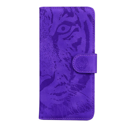 For Google Pixel 9 Pro 5G Tiger Embossing Pattern Flip Leather Phone Case(Purple) - Google Cases by buy2fix | Online Shopping UK | buy2fix