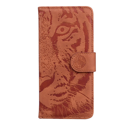 For Google Pixel 9 Pro 5G Tiger Embossing Pattern Flip Leather Phone Case(Brown) - Google Cases by buy2fix | Online Shopping UK | buy2fix