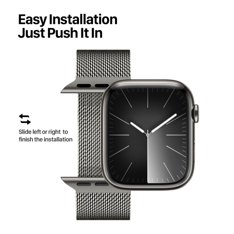 For Apple Watch Series 7 45mm DUX DUCIS Milanese Pro Series Stainless Steel Watch Band(Graphite) - Watch Bands by DUX DUCIS | Online Shopping UK | buy2fix