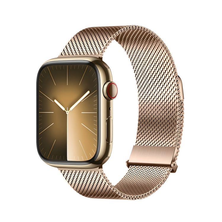 For Apple Watch 42mm DUX DUCIS Milanese Pro Series Stainless Steel Watch Band(Gold) - Watch Bands by DUX DUCIS | Online Shopping UK | buy2fix