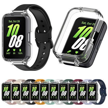 For Samsung Galaxy Fit 3 Half Coverage PC Watch Case + Silicone Watch Band Set(Green) - Watch Bands by buy2fix | Online Shopping UK | buy2fix