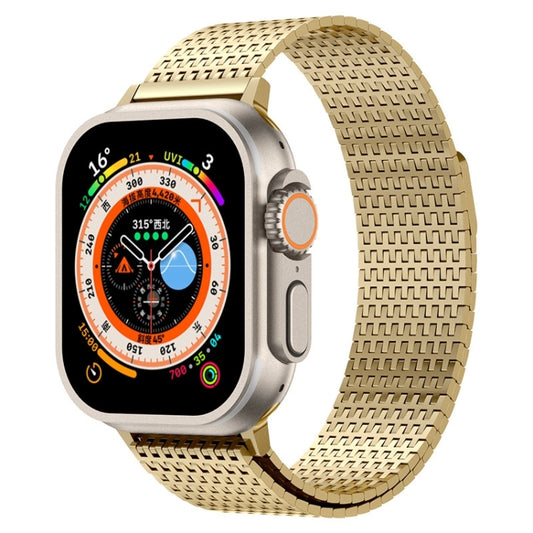 For Apple Watch SE 40mm Milanese Loop Magnetic Clasp Stainless Steel Watch Band(Gold) - Watch Bands by buy2fix | Online Shopping UK | buy2fix