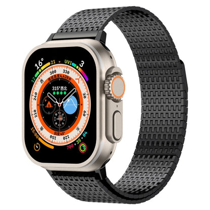 For Apple Watch Series 4 44mm Milanese Loop Magnetic Clasp Stainless Steel Watch Band(Black) - Watch Bands by buy2fix | Online Shopping UK | buy2fix