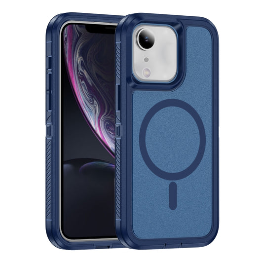 For iPhone 11 / XR Guard Magsafe Magnetic Ring Matte Phone Case(Royal Blue) - iPhone 11 Cases by buy2fix | Online Shopping UK | buy2fix