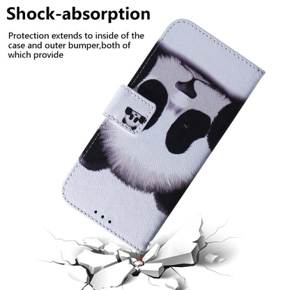 For Google Pixel 9 Coloured Drawing Flip Leather Phone Case(Panda) - Google Cases by buy2fix | Online Shopping UK | buy2fix