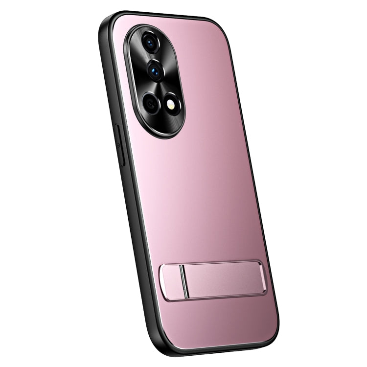 For Huawei nova 12 R-JUST RJ-61 Electroplating Frosted TPU + PC Phone Case with Holder(Pink) - Huawei Cases by R-JUST | Online Shopping UK | buy2fix