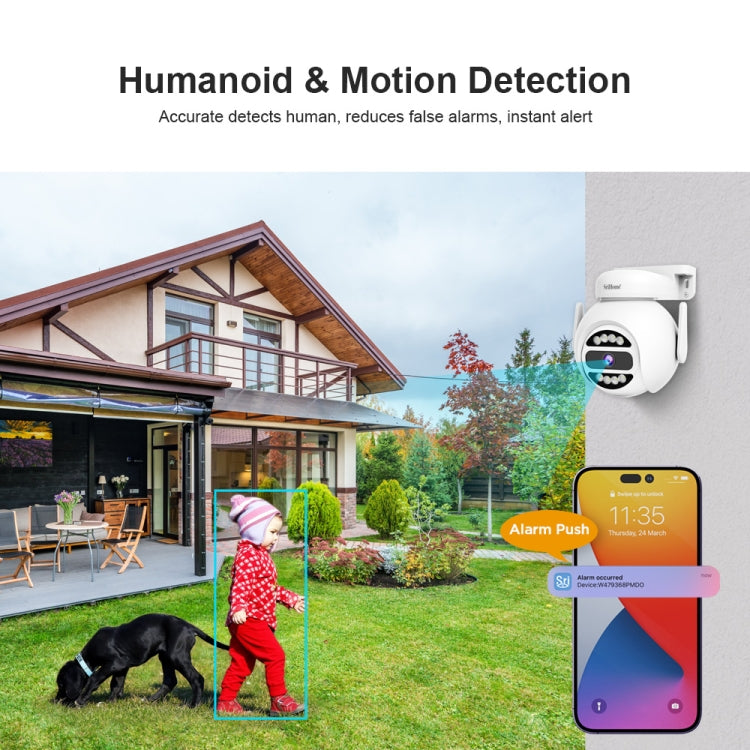 SriHome SH047 4MP IP66 Waterproof Motion Detection Night Vision WiFi HD Camera(UK Plug) - Wireless Camera by SriHome | Online Shopping UK | buy2fix
