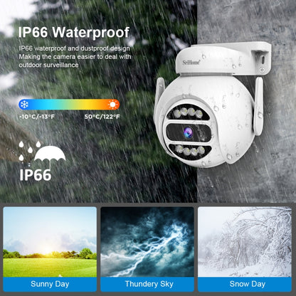 SriHome SH047 4MP IP66 Waterproof Motion Detection Night Vision WiFi HD Camera(EU Plug) - Wireless Camera by SriHome | Online Shopping UK | buy2fix