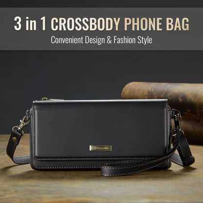 CaseMe Me30 Multi Functional Diagonal Cross Bag Phone Case(Black) -  by CaseMe | Online Shopping UK | buy2fix