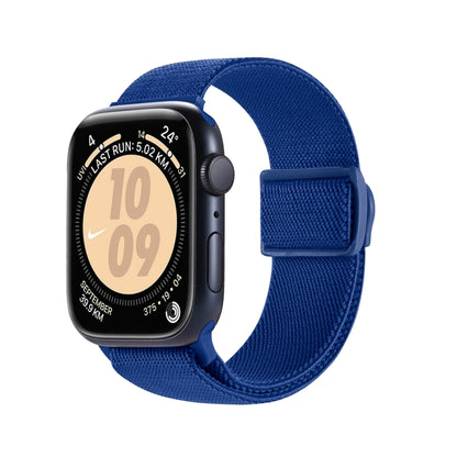 For Apple Watch Ultra 49mm Carbon Fiber Texture Snap Buckle Nylon Watch Band(Blue) - Watch Bands by buy2fix | Online Shopping UK | buy2fix