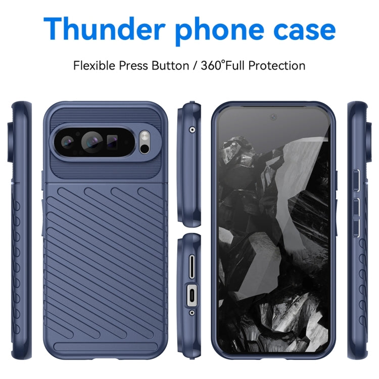 For Google Pixel 9 Pro 5G Thunderbolt Shockproof TPU Phone Case(Blue) - Google Cases by buy2fix | Online Shopping UK | buy2fix