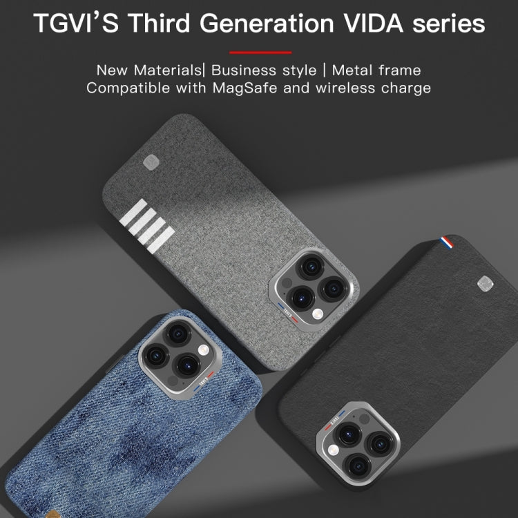 For iPhone 15 TGVIS Vida Series MagSafe Magnetic Phone Case(Blue) - iPhone 15 Cases by TGVIS | Online Shopping UK | buy2fix