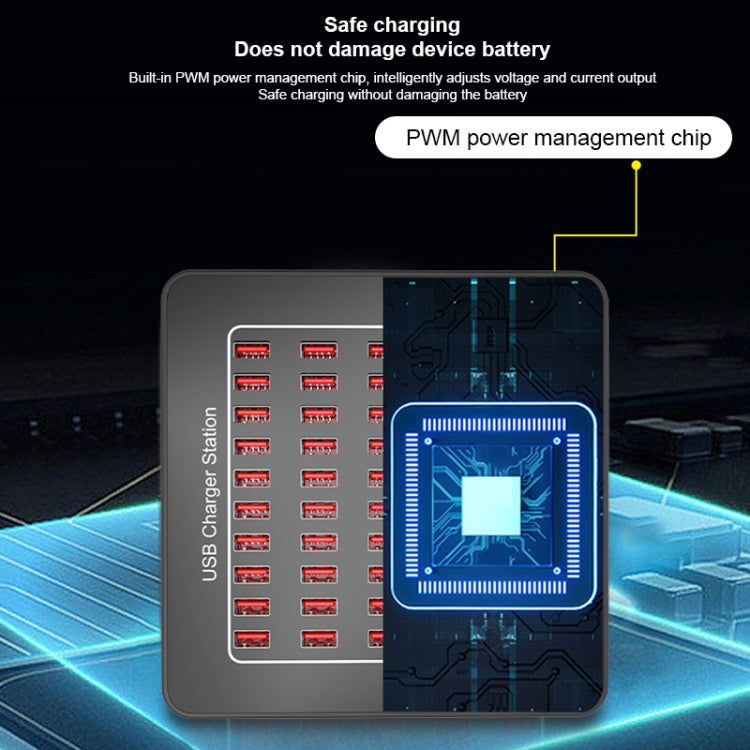 YFY-A77 250W 50 Ports USB Smart Charging Station(UK Plug) - Multifunction Charger by buy2fix | Online Shopping UK | buy2fix