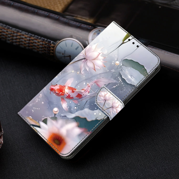 For Google Pixel 9 Pro Crystal Painted Leather Phone case(Koi) - Google Cases by buy2fix | Online Shopping UK | buy2fix