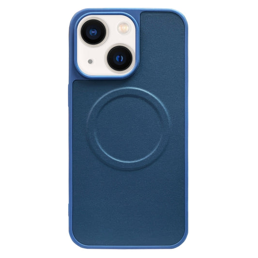 For iPhone 13 2 in 1 MagSafe Magnetic Silicone Leather Phone Case(Blue) - iPhone 13 Cases by buy2fix | Online Shopping UK | buy2fix