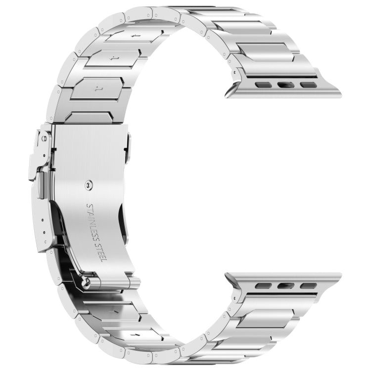 For Apple Watch Ultra 2 49mm I-Shaped Titanium Metal Watch Band(Mirror Silver) - Watch Bands by buy2fix | Online Shopping UK | buy2fix