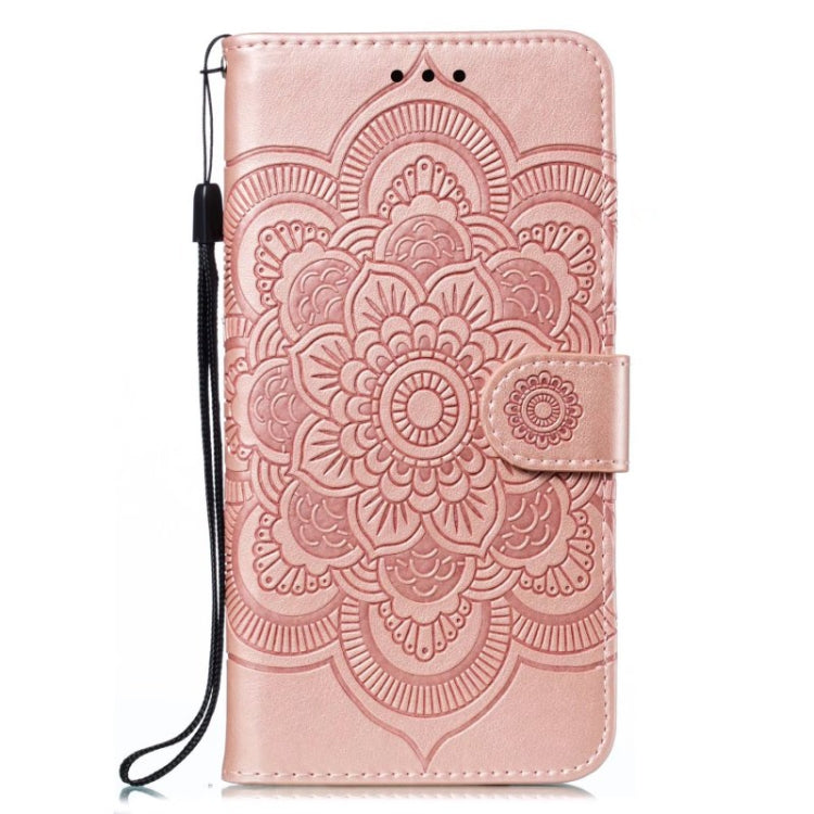 For Motorola Moto G Play 2024 Sun Mandala Embossing Pattern Phone Leather Case(Rose Gold) - Motorola Cases by buy2fix | Online Shopping UK | buy2fix