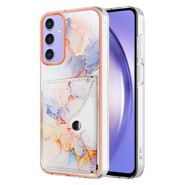 For Samsung Galaxy A15 5G Marble Pattern IMD Card Slot Phone Case(Galaxy Marble White) - Galaxy Phone Cases by buy2fix | Online Shopping UK | buy2fix