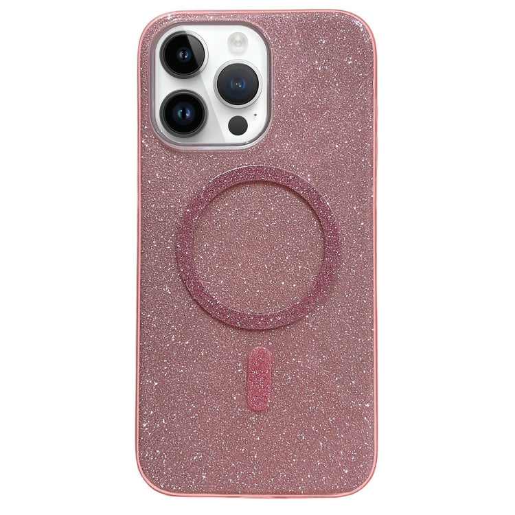 For iPhone 12 Pro Max Glitter MagSafe Magnetic TPU Phone Case(Pink) - iPhone 12 Pro Max Cases by buy2fix | Online Shopping UK | buy2fix