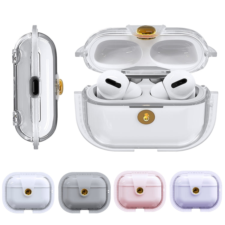 For AirPods Pro 2  Magnetic Clear Armor TPU TWS Earphone Case(Tansparent) - For AirPods Pro 2 by buy2fix | Online Shopping UK | buy2fix