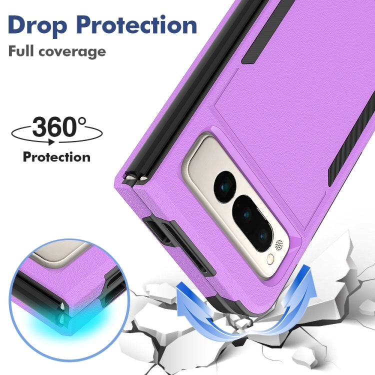 For Google Pixel Fold 2 in 1 PC + TPU Phone Case(Purple) - Google Cases by buy2fix | Online Shopping UK | buy2fix