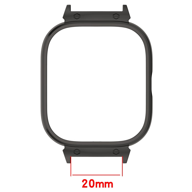 For CMF Watch Pro D395 20mm Metal Frame Watch Protective Case(Black) - Watch Case by buy2fix | Online Shopping UK | buy2fix