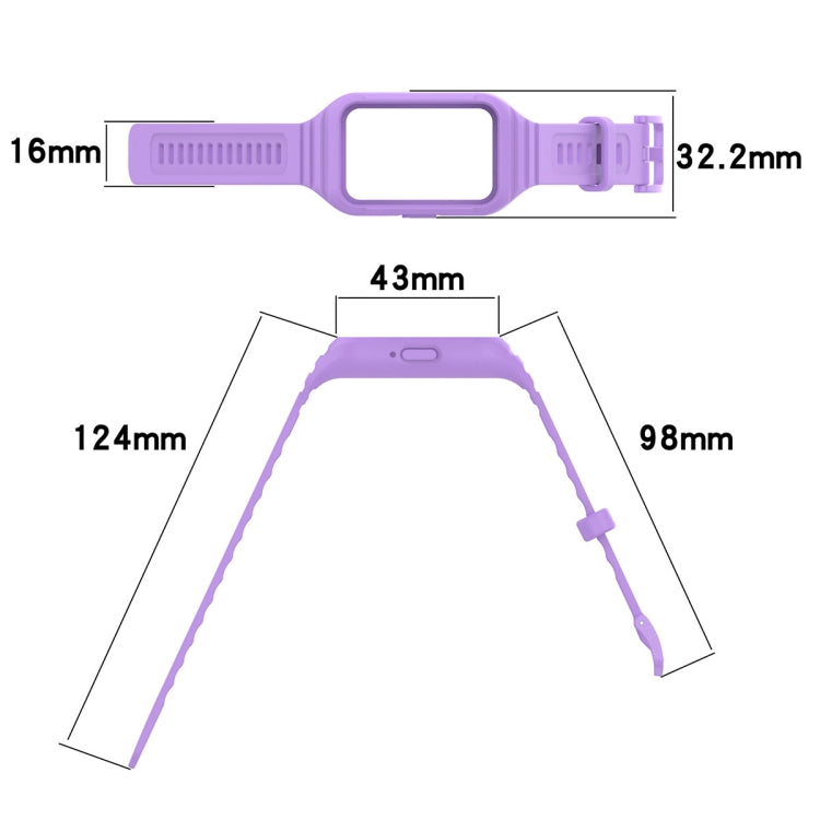 For Samsung Galaxy Fit 3 Solid Color Integrated TPU Watch Band(Light Pink) - Watch Bands by buy2fix | Online Shopping UK | buy2fix