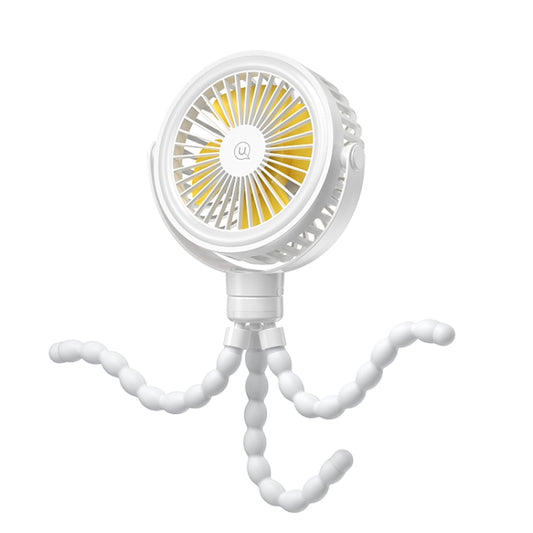 USAMS ZB289 Stroller Fan Type-C Portable Octopus Mini Fan(White) - Electric Fans by USAMS | Online Shopping UK | buy2fix