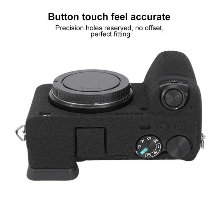 For Sony ILCE-6700 / A6700 Litchi Texture Soft Silicone Protective Case(Black) - Protective Case by buy2fix | Online Shopping UK | buy2fix