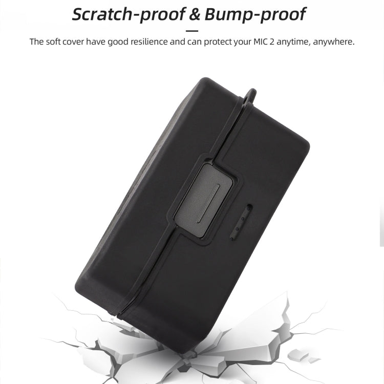 For DJI Mic 2 Sunnylife BHT772 Charging Case Wireless Mic Soft Scratch-proof Protective Cover(Black) - DJI Mic Series by Sunnylife | Online Shopping UK | buy2fix